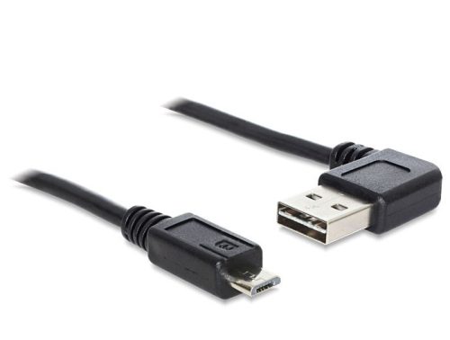 Delock EASY USB 2.0 A apa hajlított - micro B apa kábel, 1m (83382)