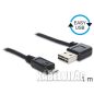 Delock EASY USB 2.0 A apa hajlított - micro B apa kábel, 1m (83382)