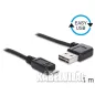   Delock EASY USB 2.0 A apa hajlított - micro B apa kábel, 1m (83382)