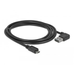   Delock EASY USB 2.0 A apa hajlított - micro B apa kábel, 2m (83383)