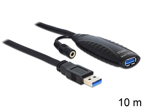 Delock Aktív USB 3.0 hosszabbító kábel 10m (83415)