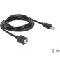Delock USB 2.0 B apa - anya hosszabbító kábel, 2m (83427)