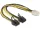 Delock PCI Expressz táp 6 tűs anya - 2x 8 tűs apa (83433)