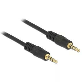 Delock Jack 3.5 mm 4 pin kábel 1m fekete (83435)