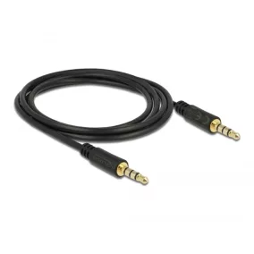 Delock jack 3.5 mm 4 tűs kábel 2m fekete (83436)