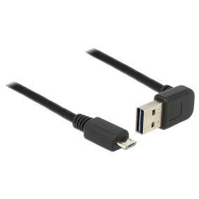 Delock EASY USB 2.0 90/270 fokos micro kábel, 1m (83535)