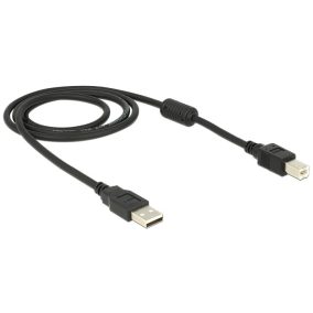 Delock USB 2.0 AM-BM nyomtató kábel 1m zajszűrős (83566)
