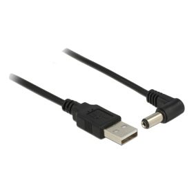 Delock USB - 5V DC 5.5x2.1 90 fokos kábel, 1.5m (83578)