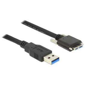 Delock micro USB 3.0 csavarokkal ellátott kábel 1m (83597)