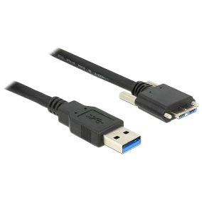 Delock micro USB 3.0 csavarokkal ellátott kábel 3m (83599)
