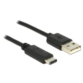 Delock USB C 3.1 apa - USB A 2.0 apa kábel, 1m (83600)