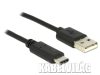 Delock USB-C 3.1 apa - USB A 2.0 apa kábel, 1m (83600)