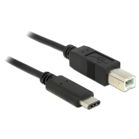 Delock USB C 3.1 apa - USB B 2.0 apa kábel, 1m (83601)