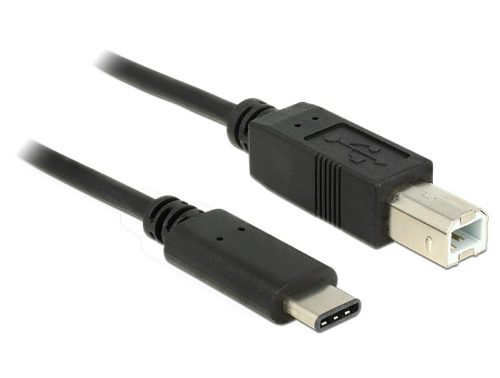 Delock USB-C 3.1 apa - USB B 2.0 apa kábel, 1m (83601)