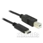 Delock USB C 3.1 apa - USB B 2.0 apa kábel, 1m (83601)