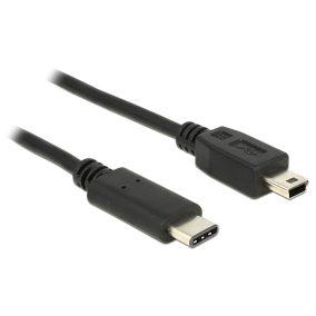   Delock USB C 3.1 apa - USB-B mini 2.0 apa, kábel, 1m (83603)