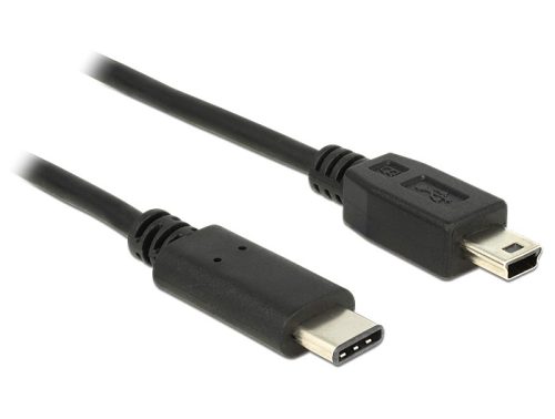 Delock USB-C 3.1 apa - USB-B mini 2.0 apa, kábel, 1m (83603)