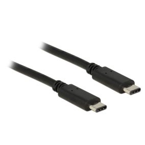 Delock USB C v2.0 kábel 1m, fekete (83673)