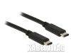 Delock USB C v2.0 kábel 1m, fekete (83673)