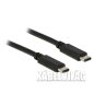 Delock USB C v2.0 kábel 1m, fekete (83673)