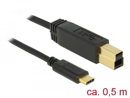 Delock USB 3.1 Gen 2 Type C - USB-B 3.1 Gen 2 kábel 0.5 m (83674)