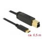 Delock USB 3.1 Gen 2 Type C - USB-B 3.1 Gen 2 kábel 0.5 m (83674)