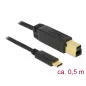 Delock USB 3.1 Gen 2 Type C - USB-B 3.1 Gen 2 kábel 0.5 m (83674)