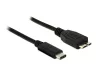 Delock USB 3.1 Gen 2 USB-C apa - USB-B micro 3.0 apa, kábel, 1m (83677)