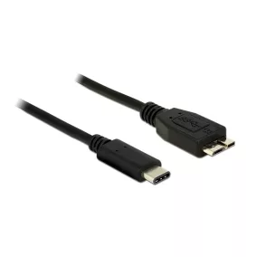   Delock USB 3.1 Gen 2 USB C apa - USB-B micro 3.0 apa, kábel, 1m (83677)