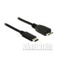 Delock USB 3.1 Gen 2 USB C apa - USB-B micro 3.0 apa, kábel, 1m (83677)