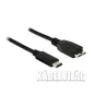   Delock USB 3.1 Gen 2 USB C apa - USB-B micro 3.0 apa, kábel, 1m (83677)