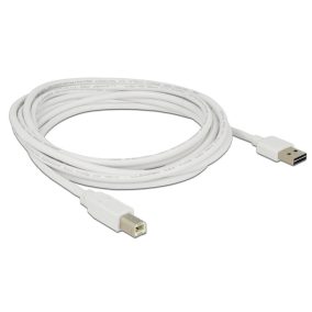Delock Kábel EASY-USB 2.0 A - B-típusú 2m, fehér (83687)