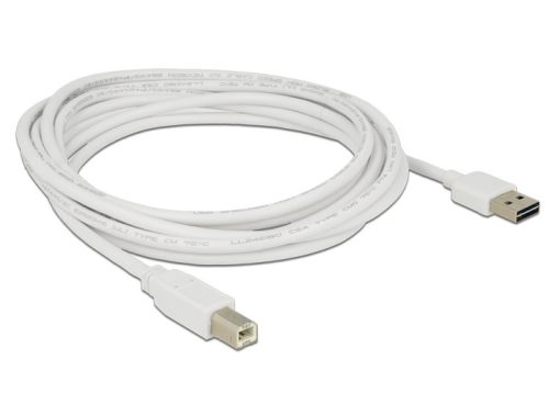 Delock Kábel EASY-USB 2.0 A - B-típusú 2m, fehér (83687)