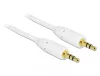 Delock Stereo jack kábel 3.5 mm 3 tűs 0.5m, fehér (83743)
