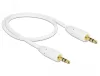 Delock Stereo jack kábel 3.5 mm 3 tűs 0.5m, fehér (83743)