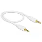 Delock Stereo jack kábel 3.5 mm 3 tűs 0.5m, fehér (83743)