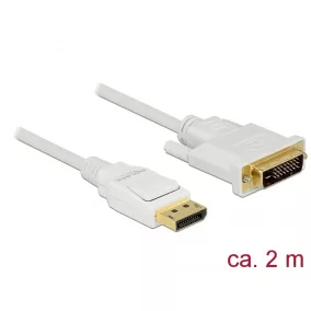 Delock DisplayPort 1.2 - DVI 24+1 passzív kábel 2m (83814)