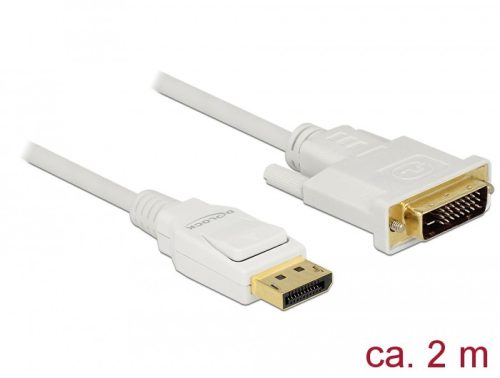 Delock DisplayPort 1.2 - DVI 24+1 passzív kábel 2m (83814)