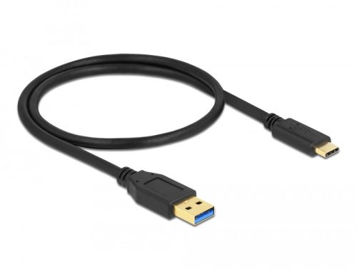 Delock USB 3.1 Gen 2 USB-C apa - USB A apa kábel, 0.5m (83869)