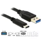   Delock USB 3.1 Gen 2 USB C apa - USB A apa kábel, 0.5m (83869)