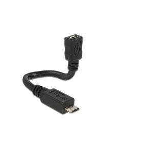   Delock USB 2.0 Micro-B apa - USB 2.0 Micro-B anya OTG kábel 0.15m (83923)