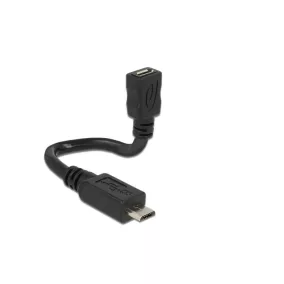   Delock USB 2.0 Micro-B apa - USB 2.0 Micro-B anya OTG kábel 0.15m (83923)