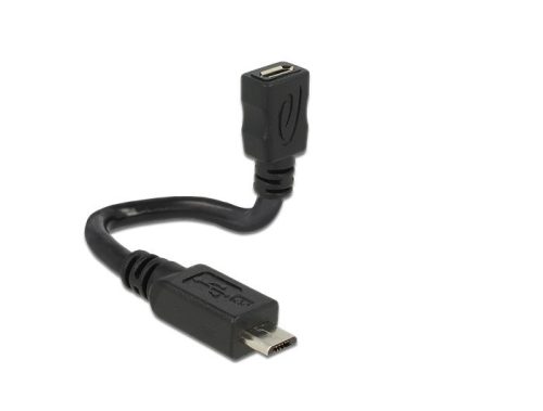 Delock USB 2.0 Micro-B apa - USB 2.0 Micro-B anya OTG kábel 0.15m (83923)