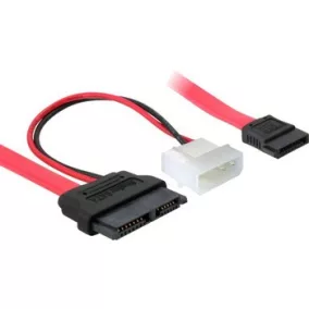   Delock mini SATA (Slimline) - SATA+Molex átalakító 30cm (84390)