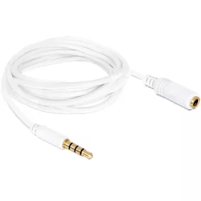   Delock audio sztereo Jack 3.5 mm apa / anya IPhone 4 pin kábel, 2m (84482)