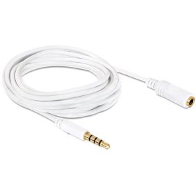   Delock audio sztereo Jack 3.5 mm apa / anya IPhone 4 pin kábel, 3m (84483)