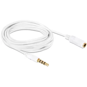   Delock audio sztereo Jack 3.5 mm apa / anya IPhone 4 pin kábel, 3m (84483)