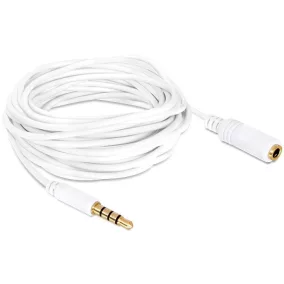   Delock audio sztereo Jack 3.5 mm apa / anya IPhone 4 pin kábel, 5m (84484)