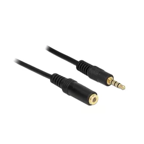   Delock jack 3.5 mm 4 tűs hosszabbító kábel 5m fekete (84669)