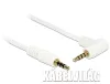 Delock Jack 3.5 mm 4 pin 90° kábel 0.5m fehér (84736)